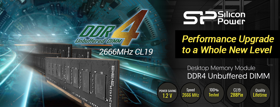 Silicon Power DDR4 2666MHz CL19 UDIMM - 4GB-16GB